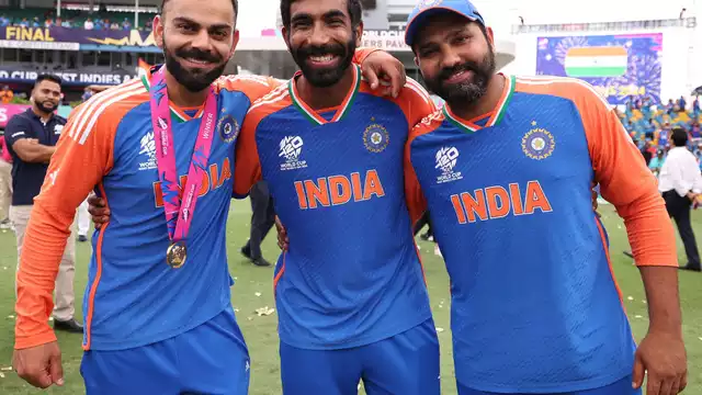 Virat Kohli and Rohit Sharma during an Indian team match under BCCI central contracts