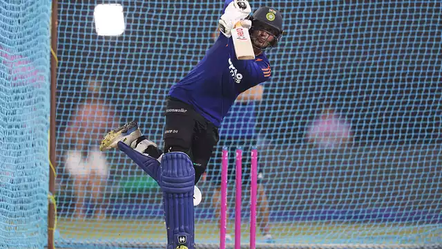 Abhishek Sharma batting during T20 World Cup match