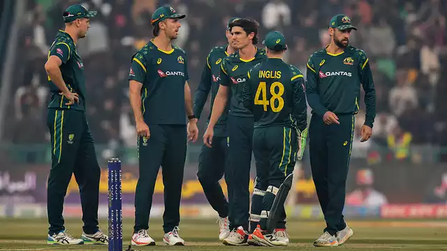 Australia players during T20 World Cup match as they aim to challenge India on home soil