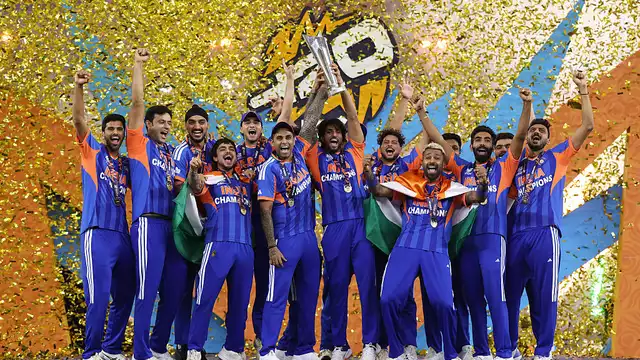 India vs New Zealand T20 World Cup Final 2026 celebration