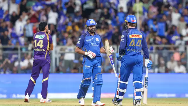 MI vs KKR match result Rohit Sharma Rickelton partnership IPL 2026