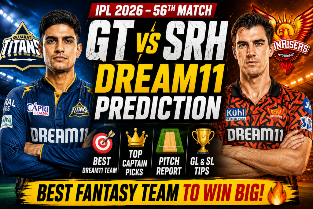 GT vs SRH Dream11 Prediction IPL 2026 fantasy cricket tips