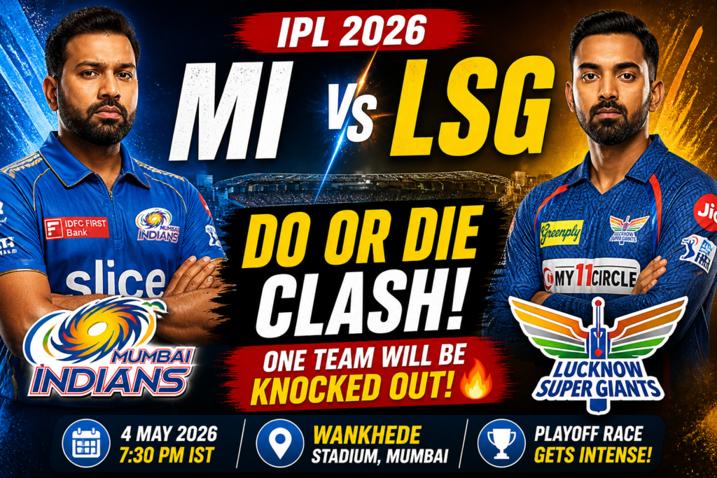 MI vs LSG match preview IPL 2026 do or die clash Wankhede Stadium