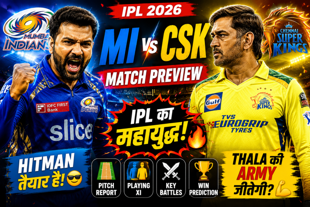 MI vs CSK match preview IPL 2026 Wankhede Stadium clash