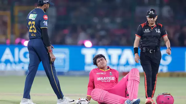 Rashid Khan celebrates wicket during GT vs RR IPL 2026 match