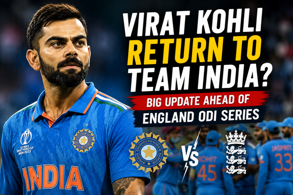 Virat Kohli return to Team India ahead of England ODI series